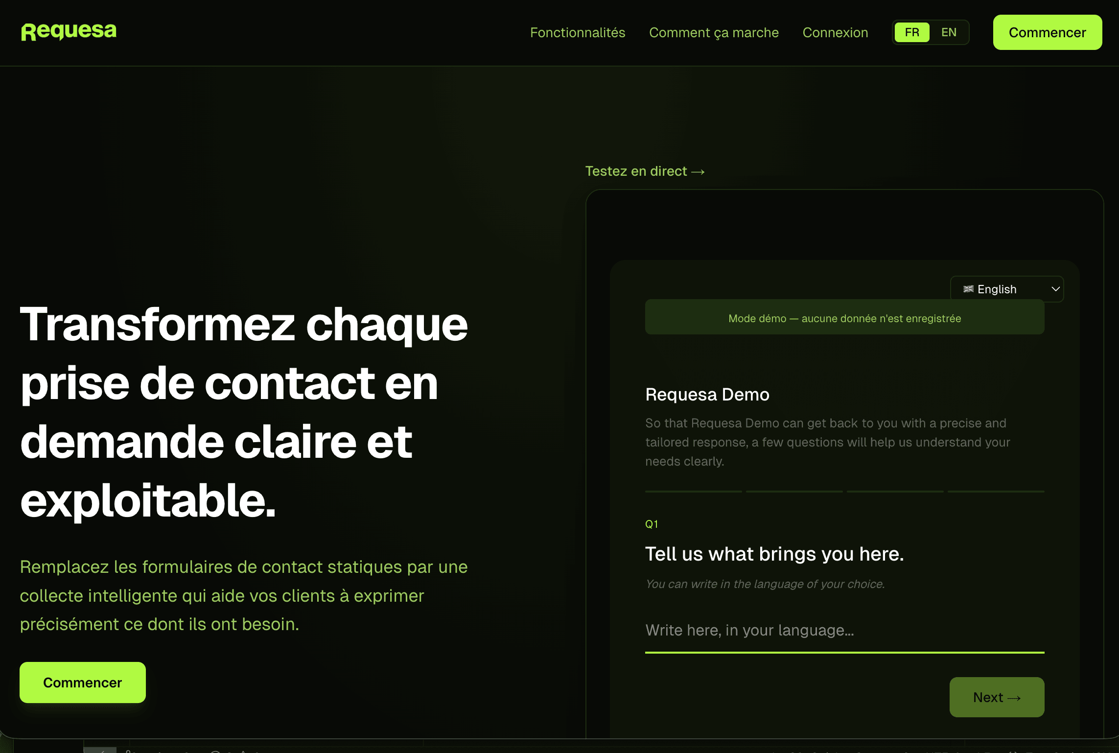Requesa — Intelligent Client Intake