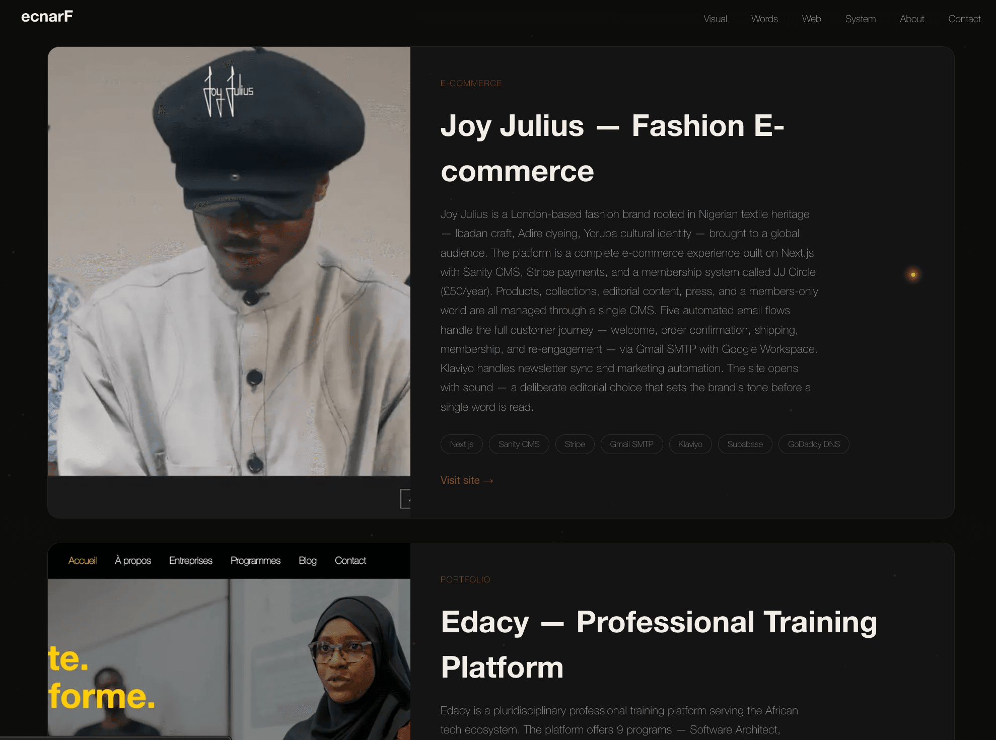 Ecnarf — Creative Studio — 2